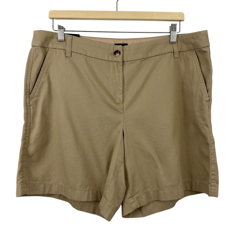 NWT J. Crew Women’s Chino Brown Shorts Size 14 *